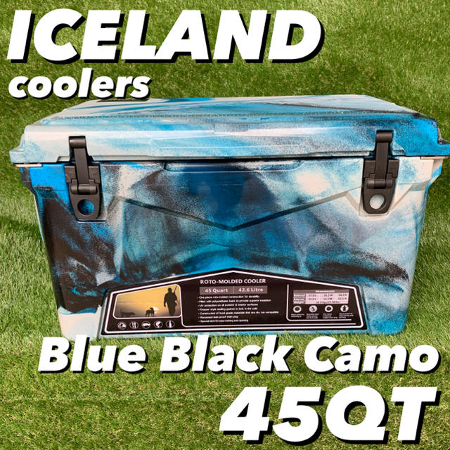 別注カラー‼️アイスランドクーラーボックス 45QT ブルーカモ‼️新型