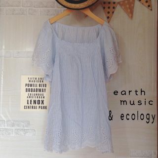 アースミュージックアンドエコロジー(earth music & ecology)の爽やかガーリー🎀レーストップス♡♡♡(シャツ/ブラウス(半袖/袖なし))