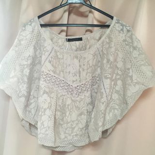 ページボーイ(PAGEBOY)のページボーイ＊トップス＊レース＊ポンチョ＊ピンクベージュ＊新品(カットソー(半袖/袖なし))