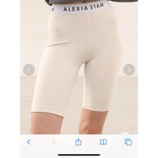 アリシアスタン(ALEXIA STAM)のALEXIA STAM ロゴバンドサイクリングショーツ(ショートパンツ)