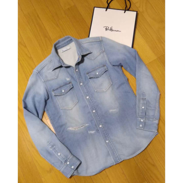 Ron Herman(ロンハーマン)のRon Herman ロンハーマン スウェットデニムシャツ Sサイズ 正規品 メンズのトップス(シャツ)の商品写真