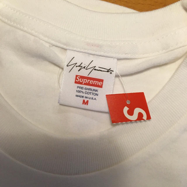 Supreme(シュプリーム)のSupreme Yohji Yamamoto  Logo Tee 白Mサイズ メンズのトップス(Tシャツ/カットソー(半袖/袖なし))の商品写真