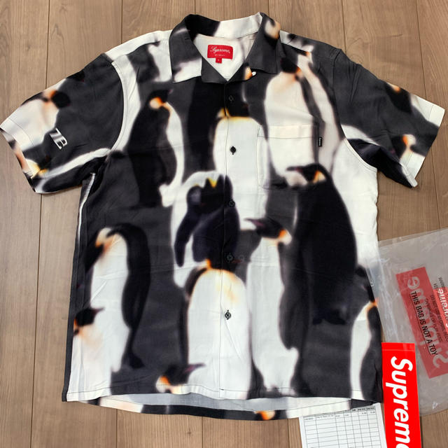 Supreme Penguins レーヨンシャツ L シュプリーム ペンギン