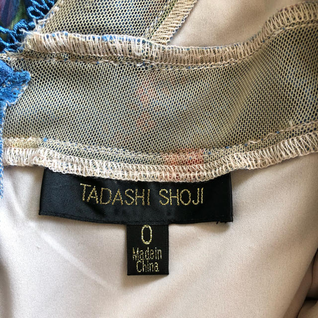 TADASHI SHOJI(タダシショウジ)のタダシショージ　花柄　ワンピース　ブルー系 レディースのワンピース(ひざ丈ワンピース)の商品写真