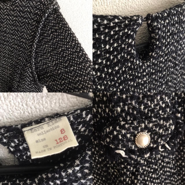 ZARA(ザラ)の値下げ！キッズZARAツイードワンピース キッズ/ベビー/マタニティのキッズ服女の子用(90cm~)(ワンピース)の商品写真