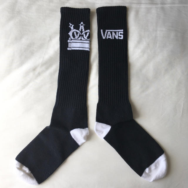 VANS(ヴァンズ)のVANS 靴下 ソックス 白×黒 バンズ メンズのレッグウェア(ソックス)の商品写真