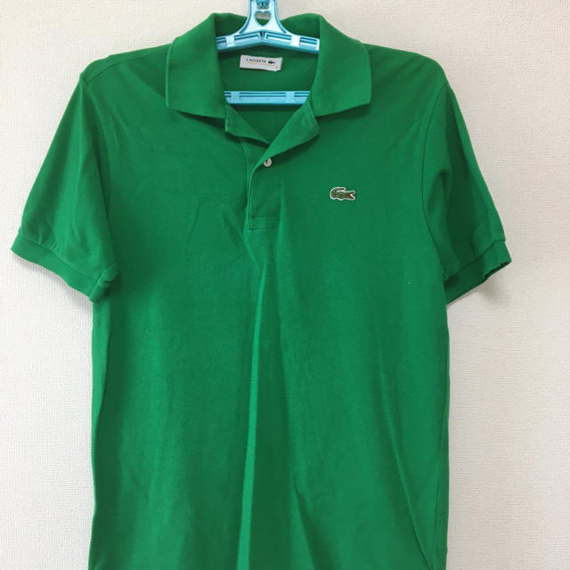 専用！ラコステ　LACOSTE ポロシャツ　グリーン　緑 メンズのトップス(ポロシャツ)の商品写真