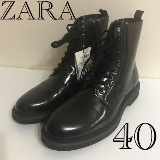 ザラ(ZARA)のTIM様専用新品ZARAメンズレースアップブーツ40(ブーツ)