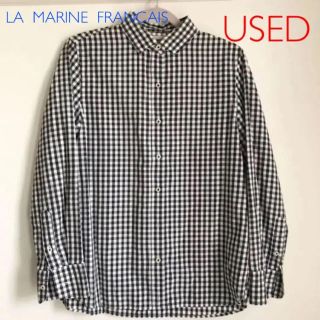 マリンフランセーズ(LA MARINE FRANCAISE)のUSED ★ マリンフランセーズ ⭐︎ブラック ギンガムチェックシャツ(シャツ/ブラウス(長袖/七分))