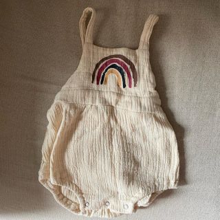 ザラキッズ(ZARA KIDS)のレインボーサロペットロンパース (ロンパース)