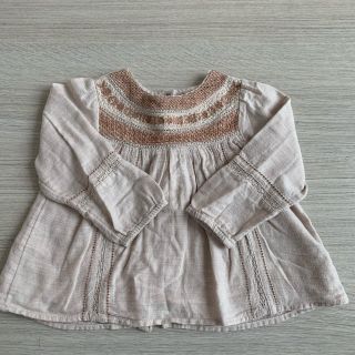 ザラキッズ(ZARA KIDS)のZARA 長袖ブラウス 12-18m 86㎝(シャツ/カットソー)