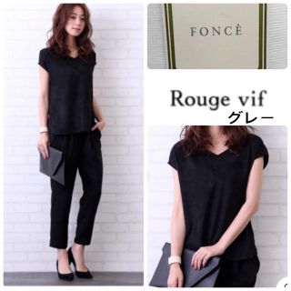 ルージュヴィフ(Rouge vif)のFONCE/Rouge vif フレンチ袖スエードブラウス　(シャツ/ブラウス(半袖/袖なし))