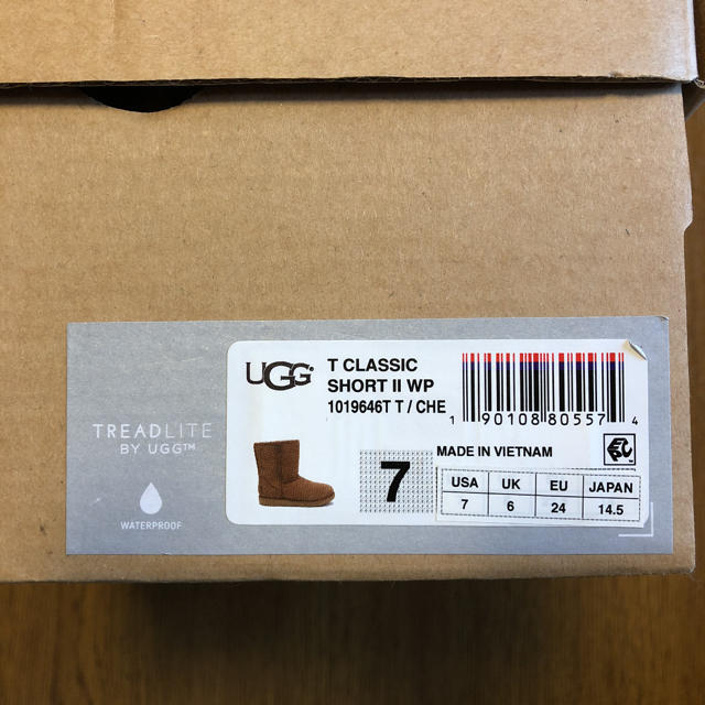 UGG(アグ)のUGG  アグ  未使用品  14.5cm  チェスナット  ウォータープルーフ キッズ/ベビー/マタニティのベビー靴/シューズ(~14cm)(ブーツ)の商品写真