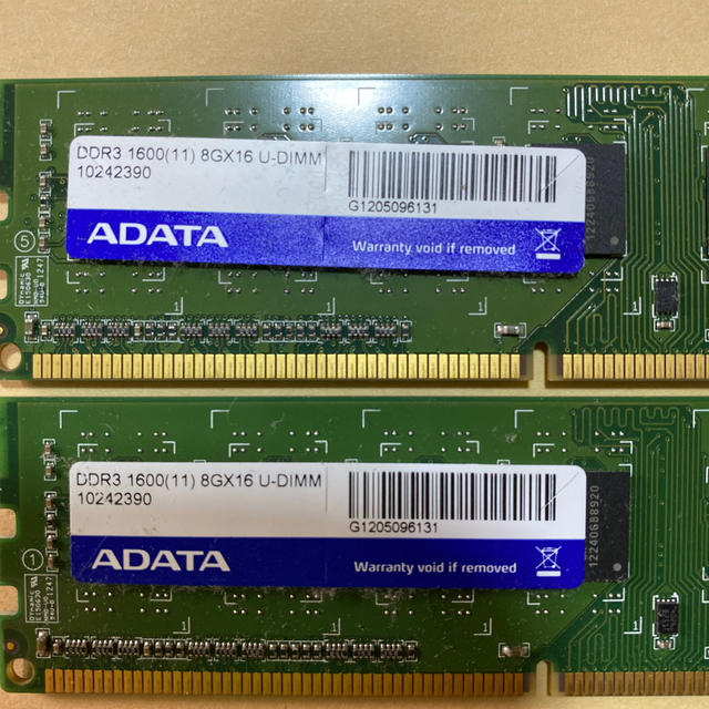 adata メモリ 8gb 2枚 計16gb DDR3 1