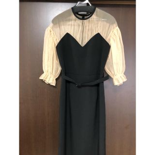 アメリヴィンテージ(Ameri VINTAGE)のアメリヴィンテージ　AIRY SLEEVE TIGHT DRESS(ロングドレス)