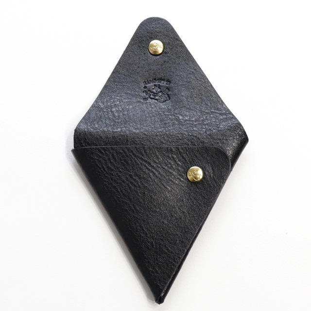 IL BISONTE(イルビゾンテ)の新品 イルビゾンテ 小銭入れ コインケース 三角形 コイン ホルダー ブラック メンズのファッション小物(コインケース/小銭入れ)の商品写真