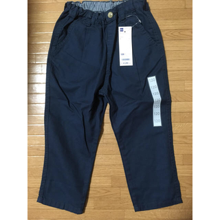 ジーユー(GU)の綿　パンツ　120 ズボン　紺色　コットン　ネイビー(パンツ/スパッツ)
