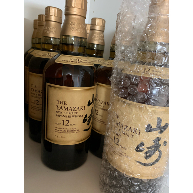 サントリー(サントリー)の山崎12年　箱付き　4本セット　新品未開封 食品/飲料/酒の酒(ウイスキー)の商品写真