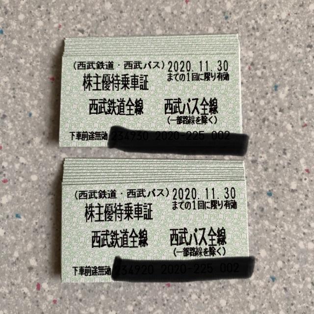 西武鉄道 株主優待乗車証 20枚 乗車券 切符 キップの通販 by harukaze shop｜ラクマ