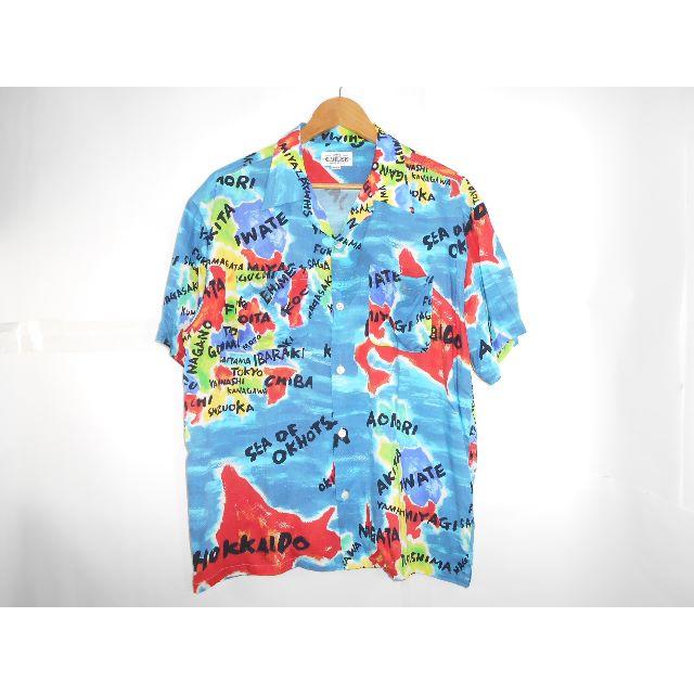 04095● CALEE JAPAN MAP PATTERN S/S SHIRT