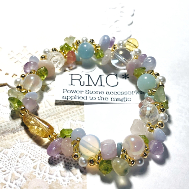 RMC*108ハチミツお花畑♡パワーストーンブレスレット