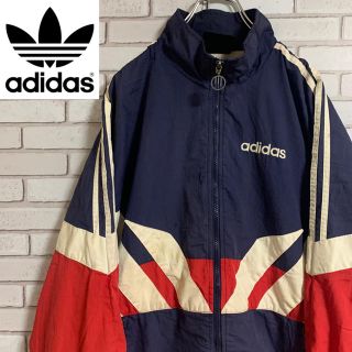 アディダス(adidas)の90s 古着 アディダス ナイロンジャケット ビッグシルエット ゆるだぼ(ナイロンジャケット)