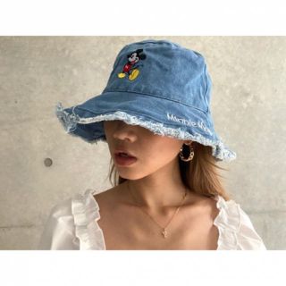 マウジー(moussy)の新品  ミッキー  デニム  バケットハット(ハット)