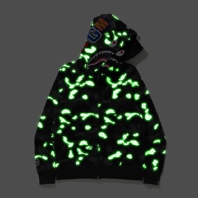 CITY CAMO SHARK FULL ZIP DOUBLE HOODIE