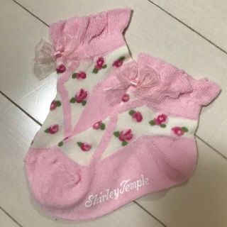 シャーリーテンプル(Shirley Temple)の新品　花柄 ピンクソックス（13-15 cm)　未使用(その他)