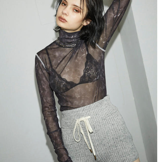 ALEXIA STAM(アリシアスタン)のStone Tulle Turtle Neck レディースのトップス(カットソー(長袖/七分))の商品写真