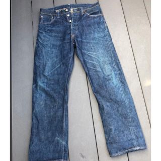 ウエアハウス(WAREHOUSE)のウェアハウスデニムパンツ 1001XX 水牛革パッチ　中古　サイズ33㌅(デニム/ジーンズ)