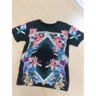 ザラ(ZARA)のZARA チャオパニック Tシャツ 半袖 重ね着 ブラック ブラウン 2枚セット(Tシャツ/カットソー(半袖/袖なし))