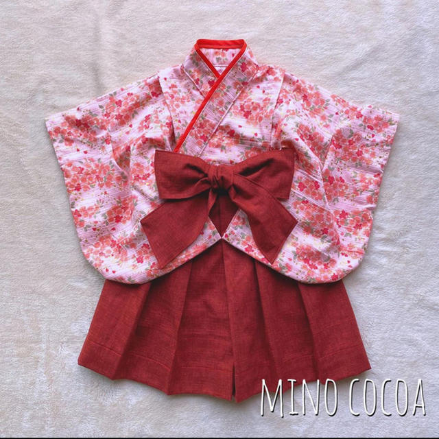 handmade baby HAKAMA 70-80cm  キッズ/ベビー/マタニティのベビー服(~85cm)(和服/着物)の商品写真