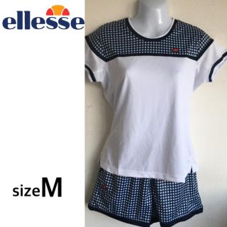 エレッセ(ellesse)の新品 エレッセ  テニスウエア レディスM ネイビーギンガム(ウェア)