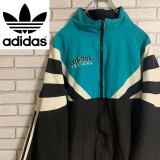 アディダス(adidas)の90s 古着 アディダス XL ナイロンジャケット ビッグシルエット ゆるだぼ(ナイロンジャケット)