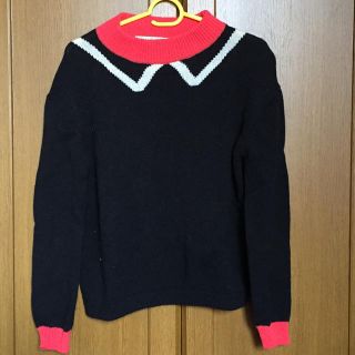 ドットアンドストライプスチャイルドウーマン(Dot&Stripes CHILDWOMAN)の首元が可愛い❤︎襟柄ニット(ニット/セーター)