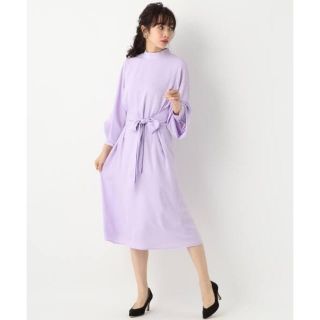 アパートバイローリーズ(apart by lowrys)の【美品】アパートバイローリーズ リボンハイネックワンピース(ひざ丈ワンピース)