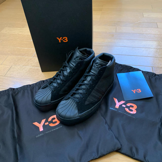 Y-3(ワイスリー)のY-3新品未使用国内正規品ハイカットブラックスニーカーYOHJI PRO★27 メンズの靴/シューズ(スニーカー)の商品写真