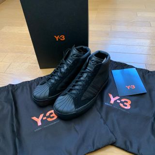 ワイスリー(Y-3)のY-3新品未使用国内正規品ハイカットブラックスニーカーYOHJI PRO★27(スニーカー)