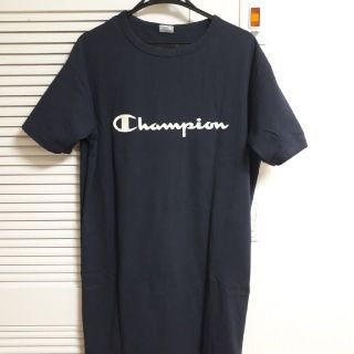 チャンピオン(Champion)のChampion(チャンピオン)クルーネック半袖カットワンピースLサイズ(ひざ丈ワンピース)