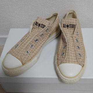 コンバース(CONVERSE)のCONVERSEALLSTAR✨スリッポンチェック紐無しスニーカー(スニーカー)