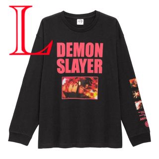 ジーユー(GU)のGU 鬼滅の刃 Tシャツ Lサイズ　黒　炭治郎　ねずこ　全逸　伊之助(Tシャツ/カットソー(七分/長袖))