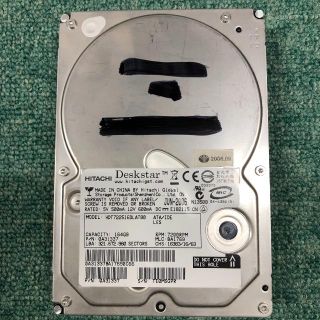 ヒタチ(日立)のIDE中古HD(完動品) HITACHI DeskStar 164GB HDT7(PCパーツ)