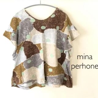 ミナペルホネン(mina perhonen)のmina perhone ミナペルホネン sky quilt  カットソー 38(カットソー(半袖/袖なし))