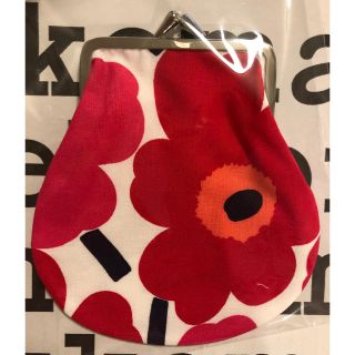 マリメッコ(marimekko)の値下げ　新品　マリメッコ　ウニッコ　ポーチ　がま口　小物入れ(ポーチ)