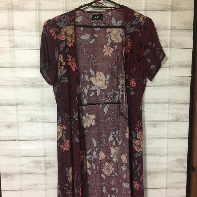 TOPSHOP(トップショップ)のdotti 半袖　花柄ロングカーデ レディースのトップス(カーディガン)の商品写真