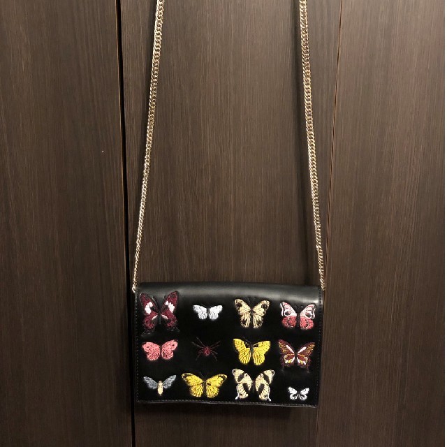 ZARA(ザラ)のZARA ショルダーバッグ 刺繍チェーンバッグ レディースのバッグ(ショルダーバッグ)の商品写真