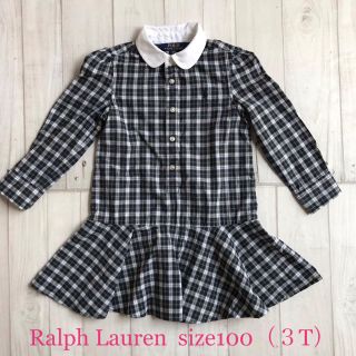 ポロラルフローレン(POLO RALPH LAUREN)の☆美品☆ラルフローレン　シャツワンピース　サイズ3T(ワンピース)