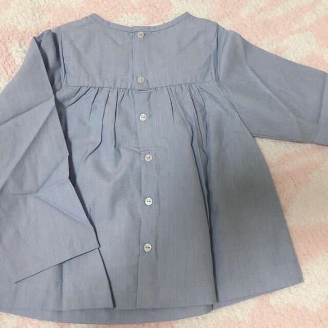 Jacadi(ジャカディ)のjacadi 新品　長袖ブルーブラウス3歳 キッズ/ベビー/マタニティのキッズ服女の子用(90cm~)(ブラウス)の商品写真