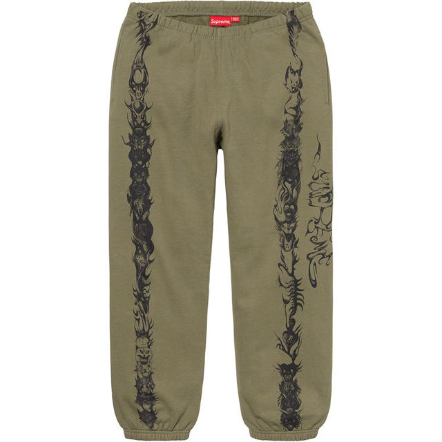 メンズSupreme Animals Sweatpant オリーブ　スウェットパンツ